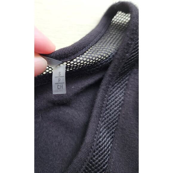 TOP/BLOUSE-TAHARI-Black-Netting Around Scoop Neck-3/4 Sleeve-Lightweight-SM - Picture 10 of 15